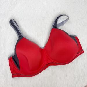 FREYA / Sonic moulded sports bra in hot crimson pink red / 40DD